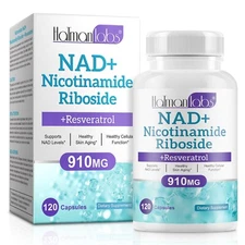 NAD Supplement, 910Mg Liposomal NAD+ Supplement with Resveratrol, Nad plus Boost