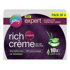 Godrej Expert Rich Cr me Hair Colour Shade BURGUNDY, Pack of 4