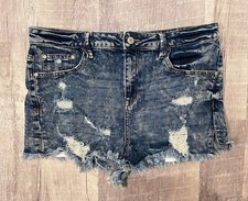 Altar  d State Distressed Jean Shorts Womens Size 30 Waist 34  Raw Hem Booty