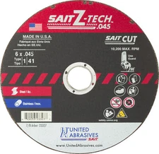 United Abrasives 23327 6x.045x7/8 Z-Tech High Performance Cutting Wheel 50 pack