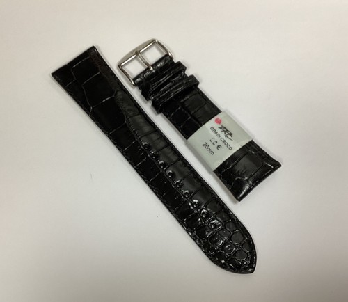 Bracelet Montre Cuir ZRC 30mm – Fait Main, étanche, Noir – Neuf Avec étiquettes