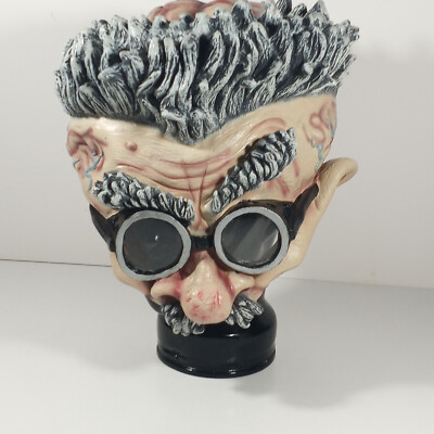 2002 Halloween Mad Scientist Professor Exposed Brain Einstein Goggle Mask