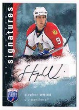 2007-08 BE A PLAYER SIGNATURES STEPHEN WEISS AUTO FLORIDA PANTHERS #S-SW