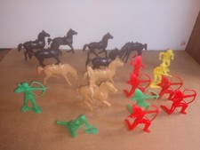 LOT Of plastic Cowboys Western horse/figure vintage 1970's Marc MPC