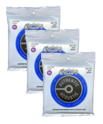3x Martin MA175 (011-052) Superior Performance 80/20 Bronze - Gitarrensaiten