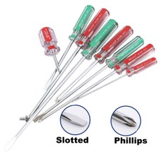 Extra Long Reach Screwdriver Phillips Slotted Flat Magnetic Tip 50mm To 300mm