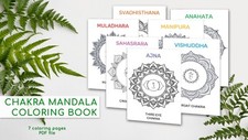 Chakra Mandala Coloring Book 7 Printable Pages Relaxation Instant Download