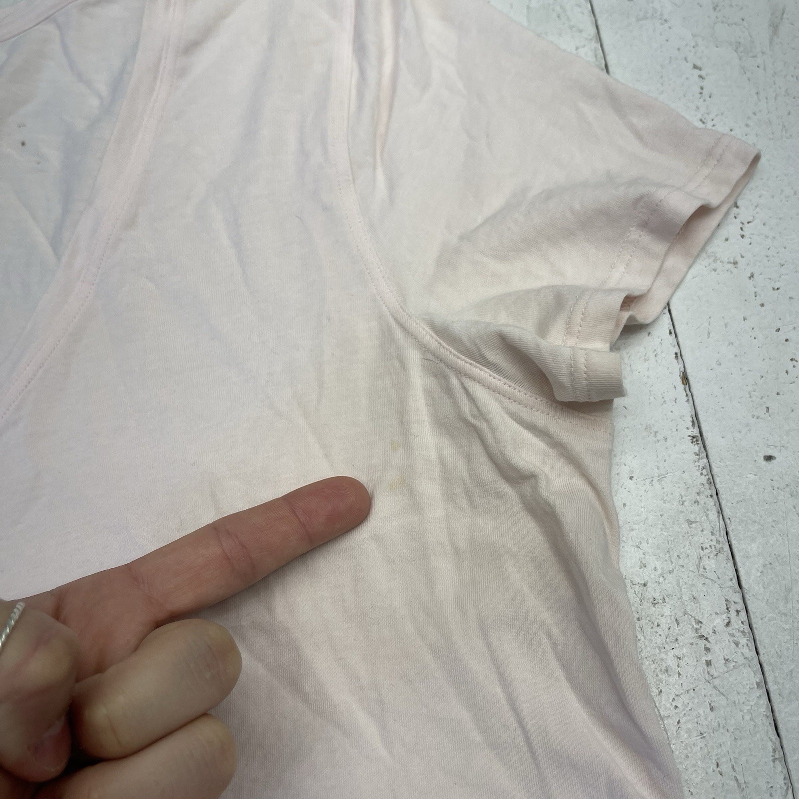 Lululemon Basic Solid Light Pink V Neck Short Sle… - image 3