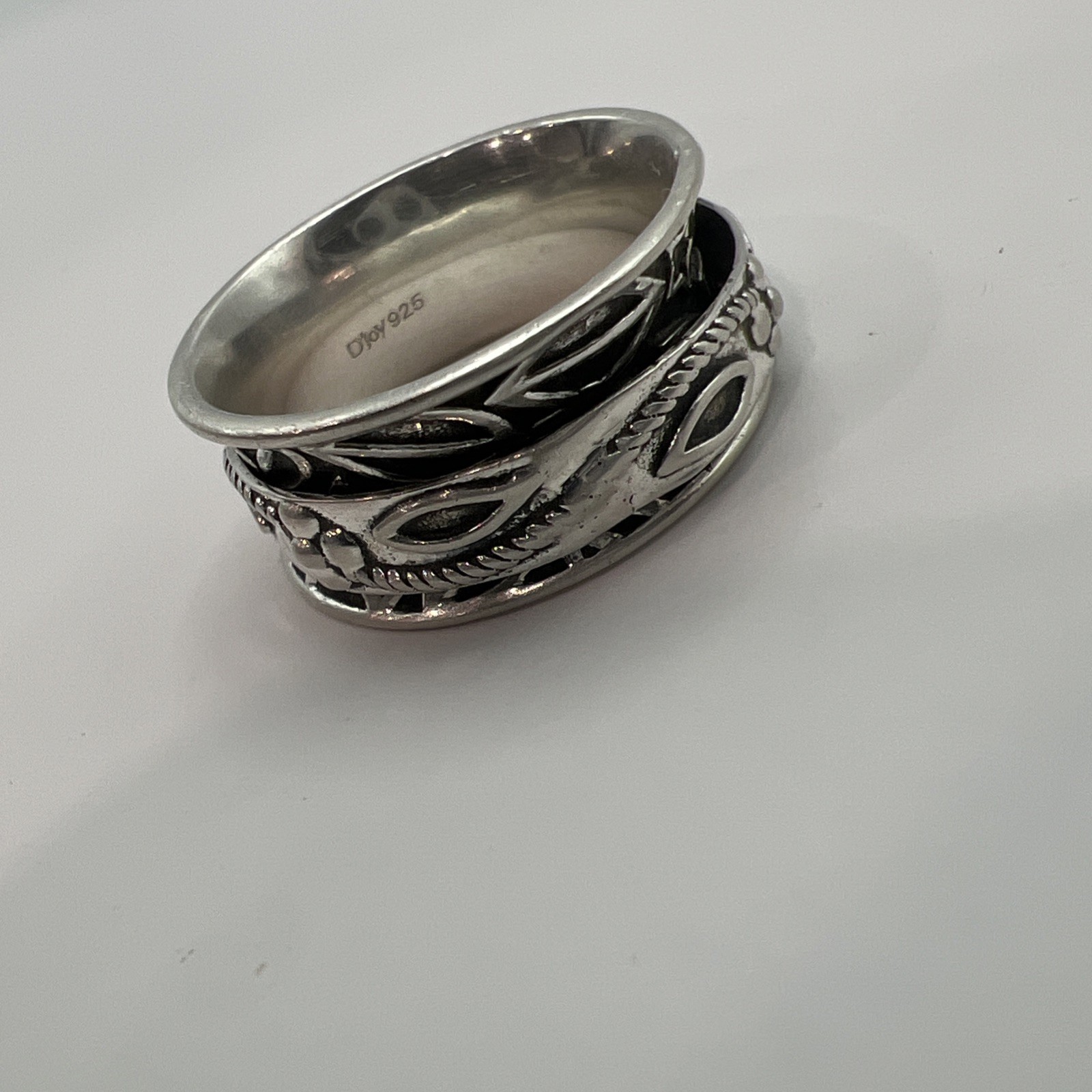 D'JOY 925 SOLID STERLING SILVER FLORAL SPINNER BA… - image 5