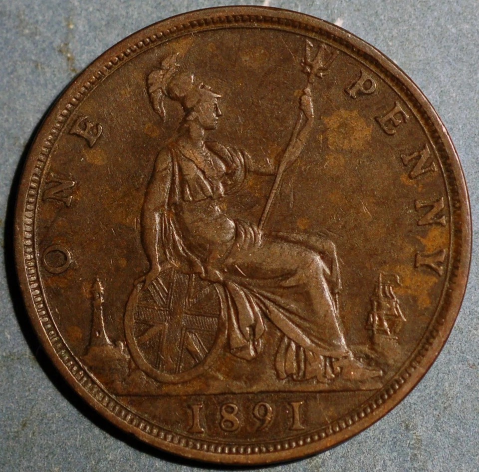 Great Britain Penny 1891 Victoria KM# 755 - Image 2 of 2