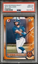 2022 Bowman Draft PSA 10 Jett Williams 18/25 Orange Parallel Top Prospect #BD190