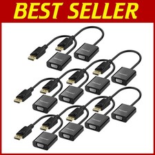 DisplayPort to VGA Converter - 10 Pack Gold-Plated Adapters