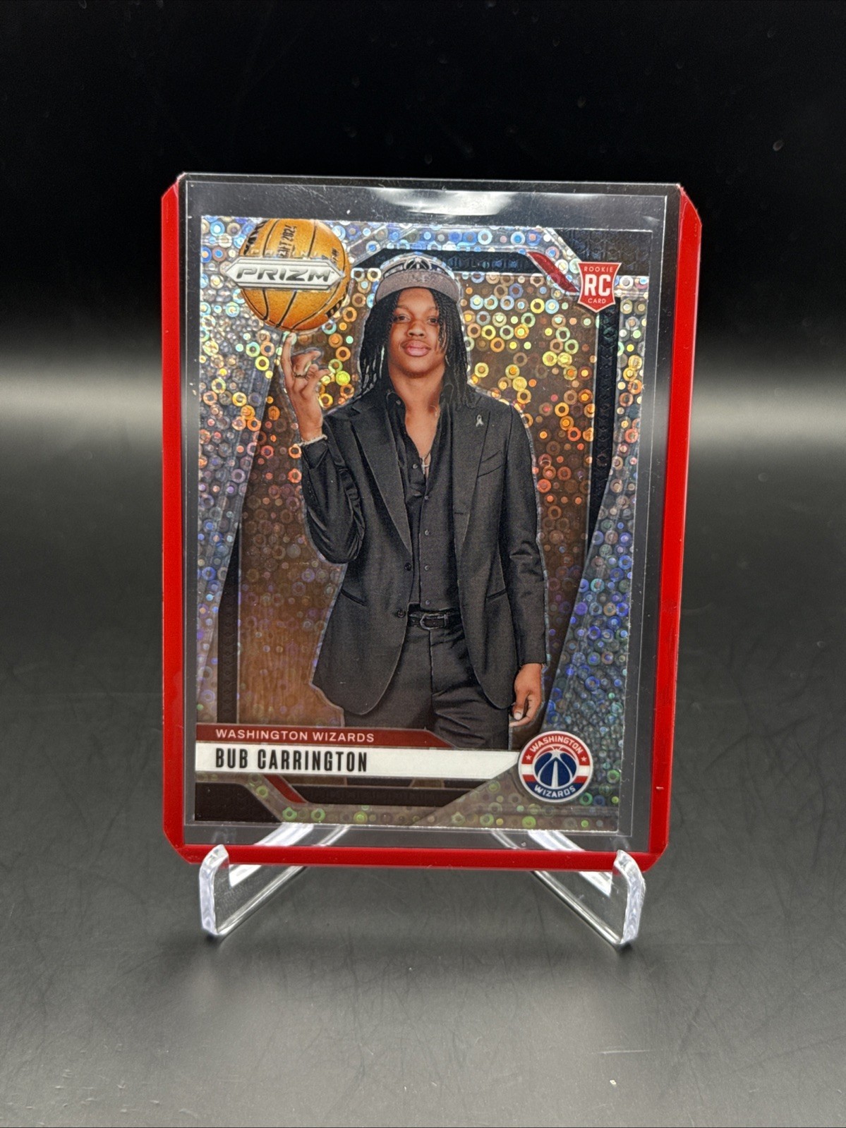 2024-25 Panini Prizm Bub Carrington RC #244 Fast Break Disco Rookie Variation