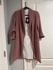 NWT Fashion Nova Mauve Open Front Blazer Size Medium