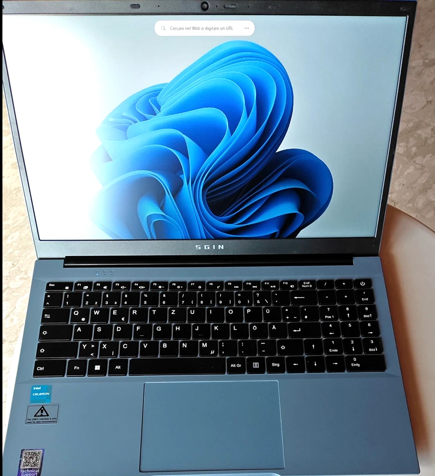 Sgin Notebook 15.6"Windows 11 128 GB colore blu - Immagine 4 di 4