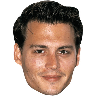 Johnny Depp (Stoppeln) Promi Maske, flaches Kartengesicht, Kostüm Maske
