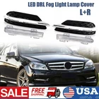 Pair LED Daytime Running Light Fog Lamp for Benz W204 C-Class C300 C28 2013-2014
