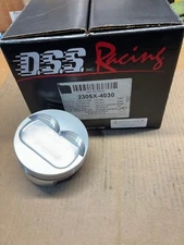 383 Chevy Stroker Forged -21cc Dish Top DSS Racing GSX Pistons. 4.030" Bore