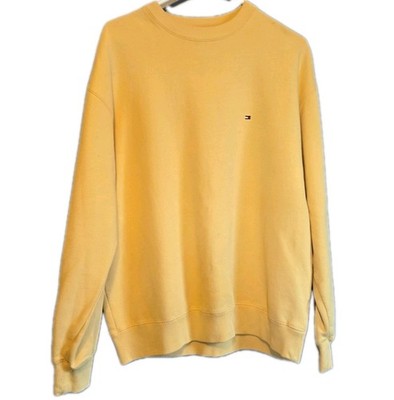 Men's S Yellow Tommy Hilfiger Crewneck Sweatshirt Good Condition