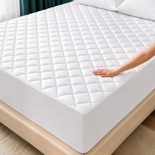 Queen Mattress Pad, Quilted Mattress Protector Topper fits 16" Deep Pocket