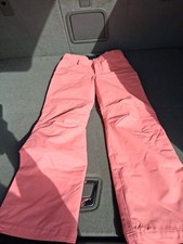 Roxy Women's Pink Dryflight Size 12/L Ski Snow Pants Adjustable Waist