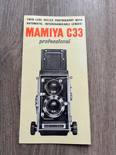 vintage mamiya c33 camera - small fold out sales brochure