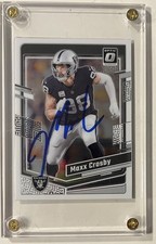 2023 Panini Donruss Optic  Maxx Crosby signed autographed card Las Vegas Raiders