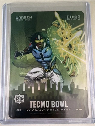 Bo Jackson Battle Arena Tecmo Bowl , Warden Cam Ward Rookie Skyline Glow.  #S93
