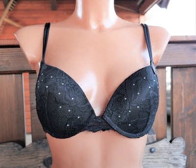 After Eden Push up BH, schwarz, Spitze, Glitzer, statt 36,99 , Boutiqueware