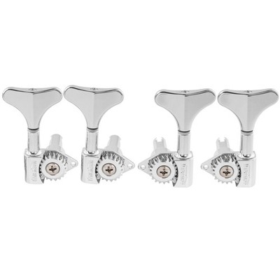 Wilkinson Chrome 2R2L 20:1 Machine Head Tuning Peg Key Set For Ibanez Style Bass