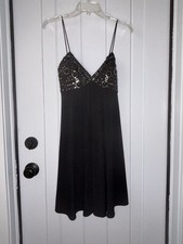 Cache Dress Black Size 4 Spaghetti Straps