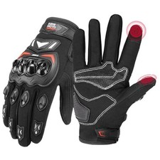 Motorcycle Gloves for Men, Touchscreen Cycling Gloves for Outdoor Large Black