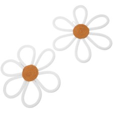 2 Pcs Nursery Room Shelf Decor Daisy Flower Pendant Sign Boho Wall Hanging