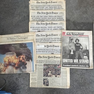 9/11 Chronology Lot Of 8 New York Times 1 New York Post