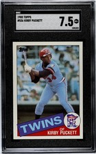 1985 Topps Kirby Puckett #536 SGC 7.5 (NM+) Twins HOF (RC)