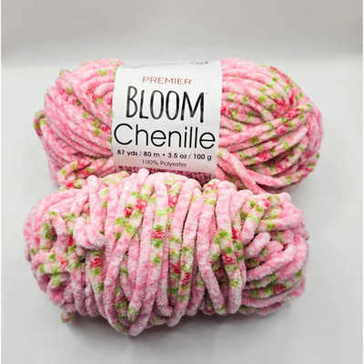 Yarn Lot Premier Chenille Bloom Tulip Daffodil Lilac Buttercup Cherry Blossom
