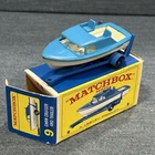 Vintage Lesney Matchbox #9 CABIN CRUISER AND TRAILER with Original Box