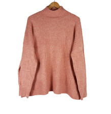 Loft Mock Neck Oversized Ribbed Warm Sweater Size Medium NWT