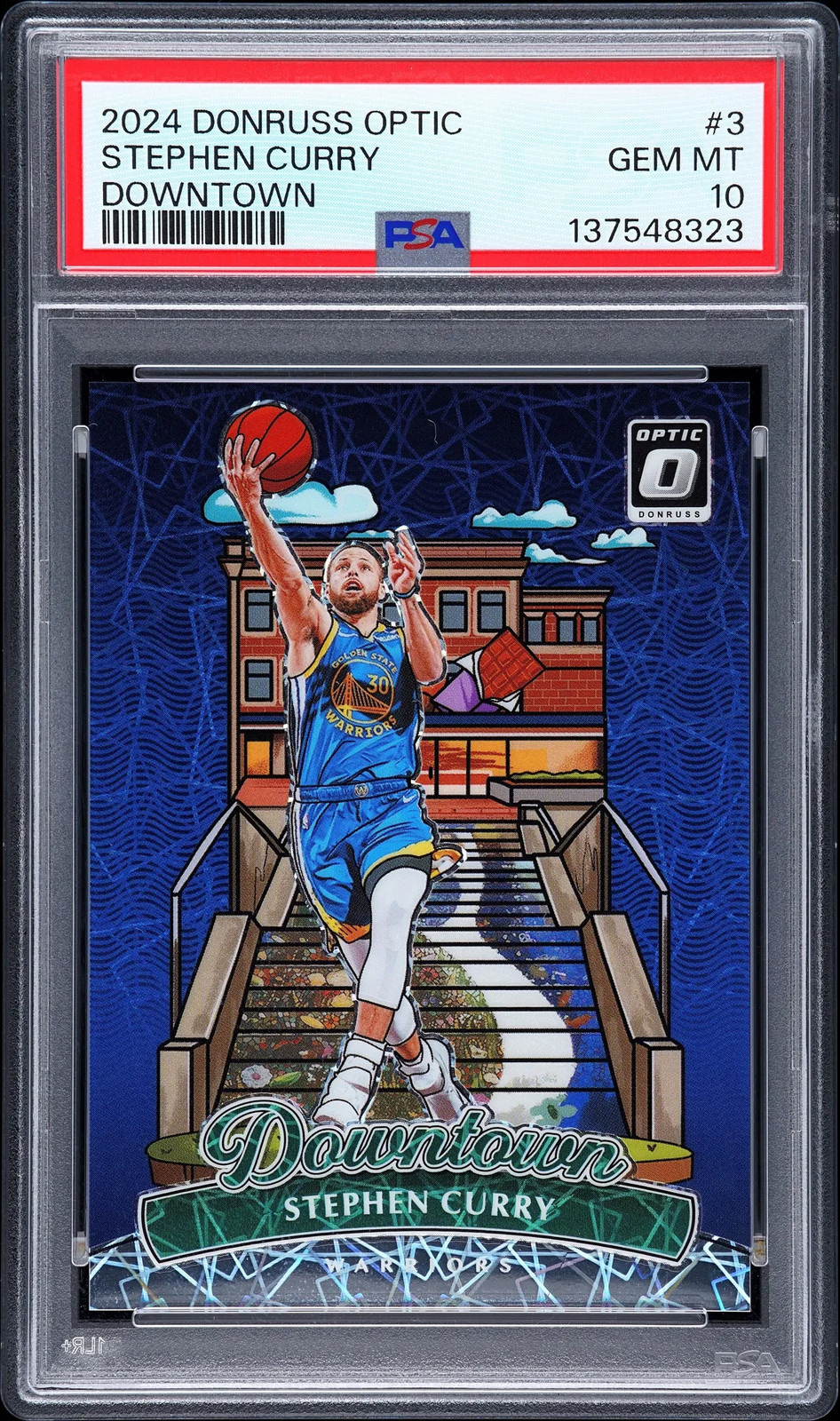 2024 Panini Donruss Optic Downtown Stephen Curry #3 PSA 10