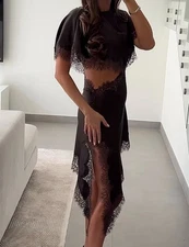 ZARA : ZW COLLECTION Cut-Out Lace Dress: 5919/213 : ALL SIZES