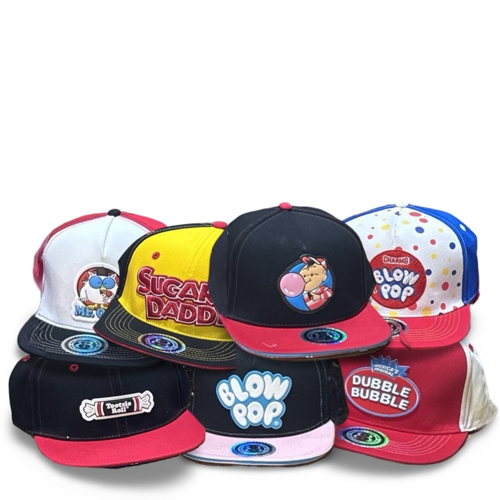 Nostalgic Snack and Candy Themed Sport Hats, Officially Licensed, One Size Adjus