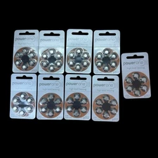 Hearing Aid Batteries Power One Size P312/PR41 Set Of 9 Expired