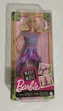 Barbie Made to Move Blonde Articulated Fashion Doll 11.5in MPN GXF04 NIB