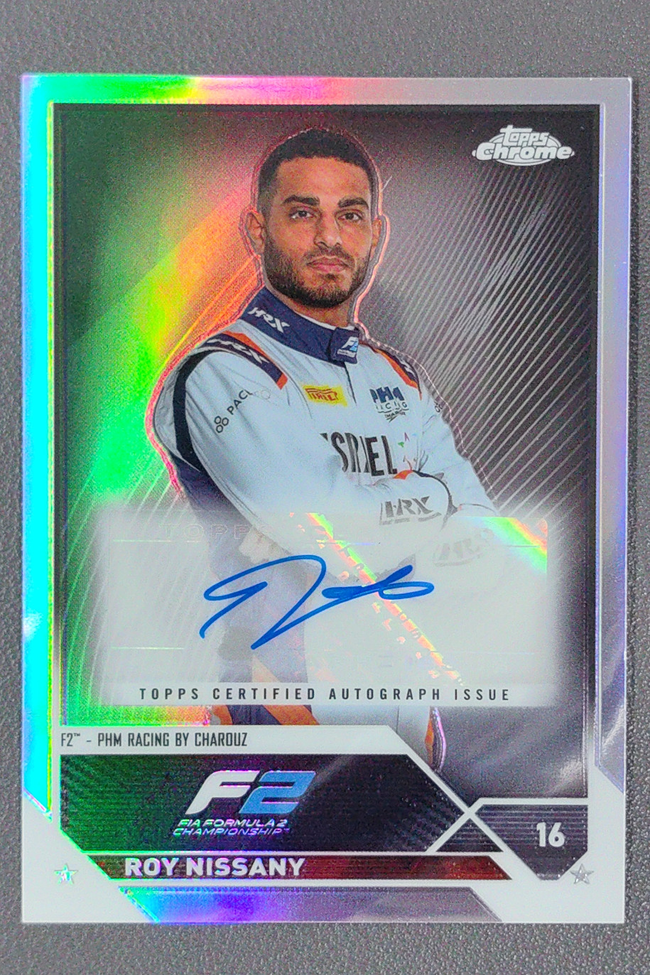 2023 Topps Chrome Formula 1 F2 Roy Nissany Autograph Auto Refractor #CAC-RN