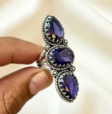 Amethyst Gemstone 925 Sterling Silver Ring Handmade Jewelry Ring For Gift