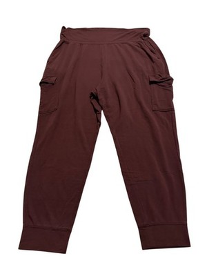 Old Navy Active Pants Women s Size XL Brown pockets stretch athletic jogger