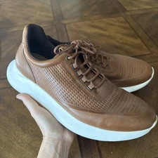 Johnston & Murphy McGuffey Amherst 2.0 Embossed U-Throat Tan Full Grain Size 13W