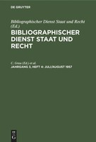 Bibliographischer Dienst Staat Und Recht | Juli/August 1957 | Buch | Deutsch