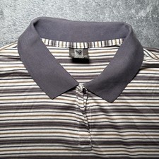Nike Golf Short Sleeve Striped Grey/Yellow/White Polo Shirt Boys SZ L 12-14