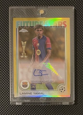 Topps Chrome UCC 2024/25 Lamine Yamal Future Stars Gold Auto /50 Barcelona Spain
